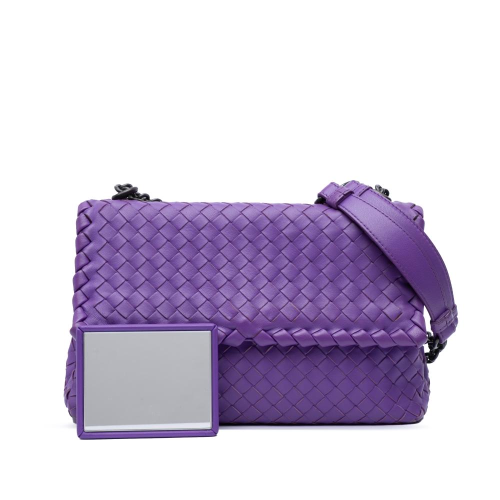 Purple Leather Bottega Veneta Shoulder Bag