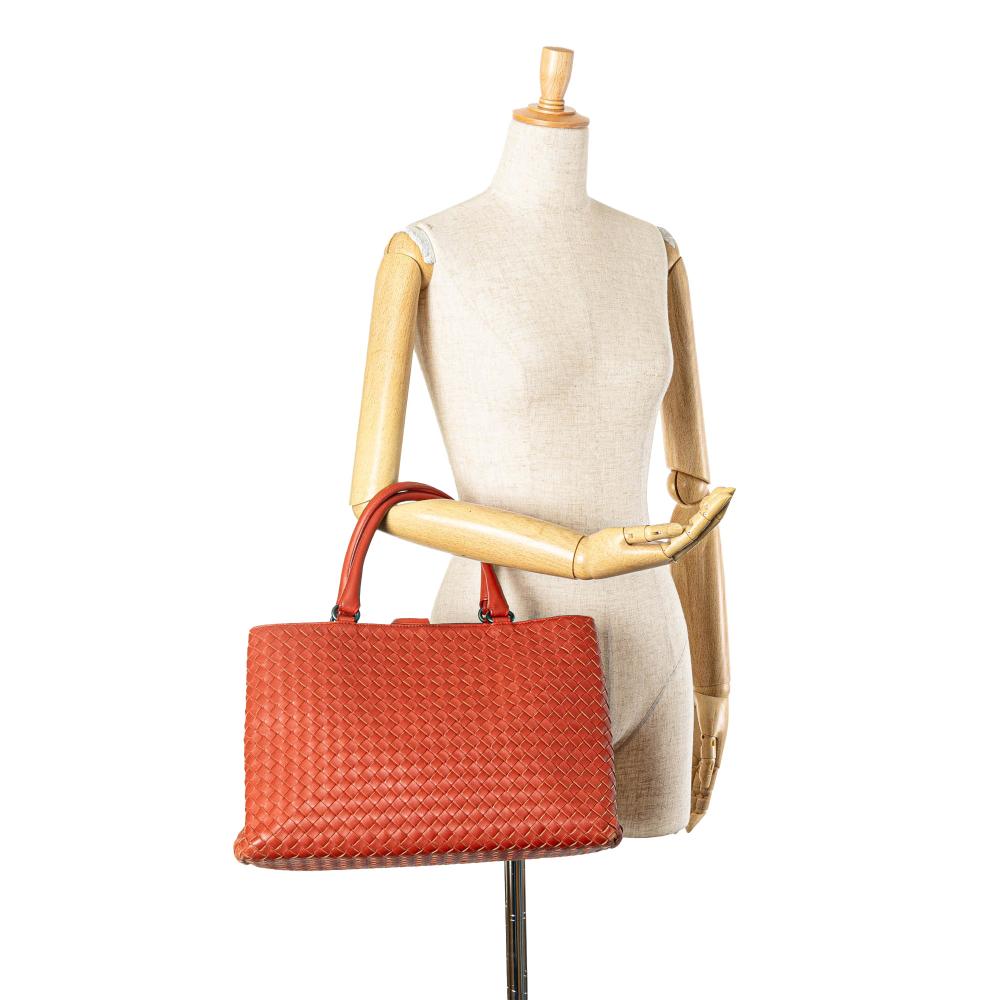 Red Leather Bottega Veneta Tote