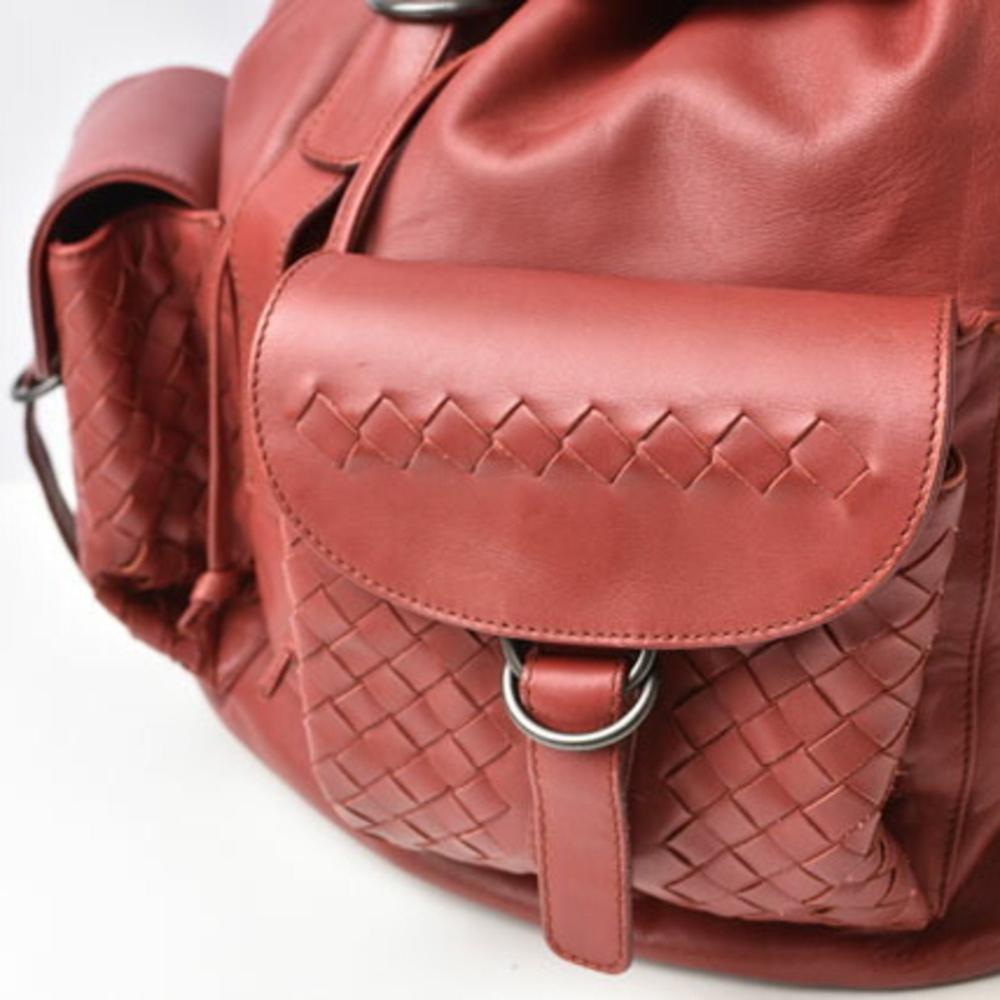 Red Leather Bottega Veneta Backpack