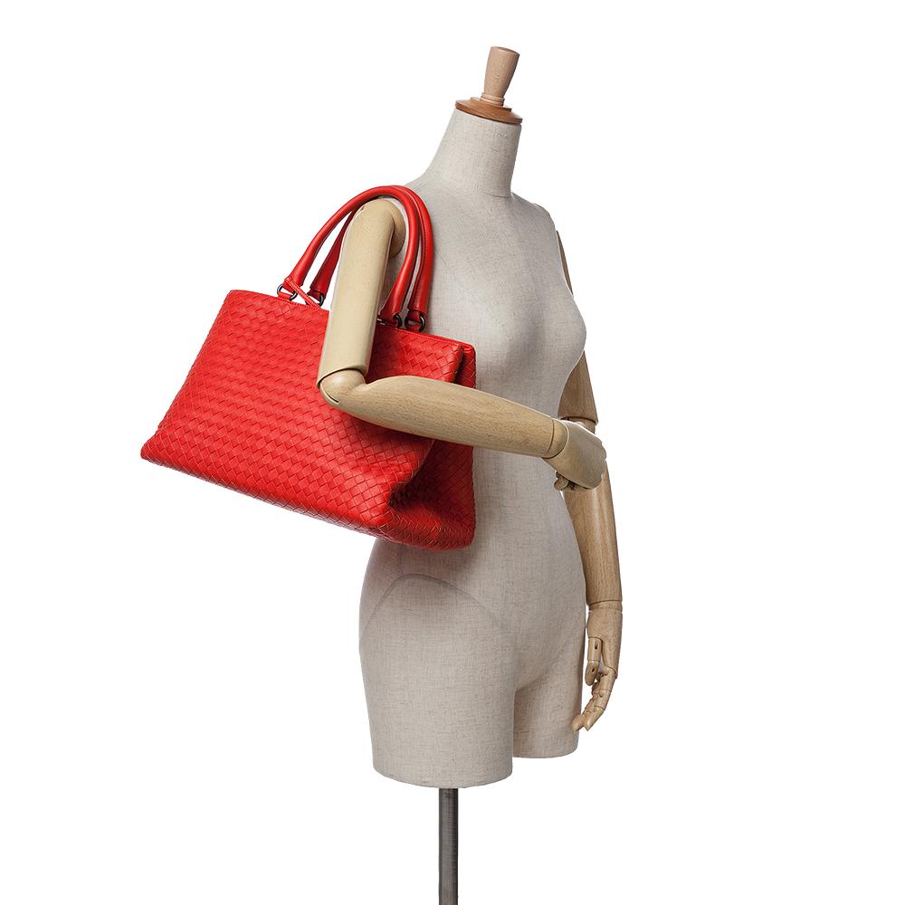 Red Leather Bottega Veneta Tote