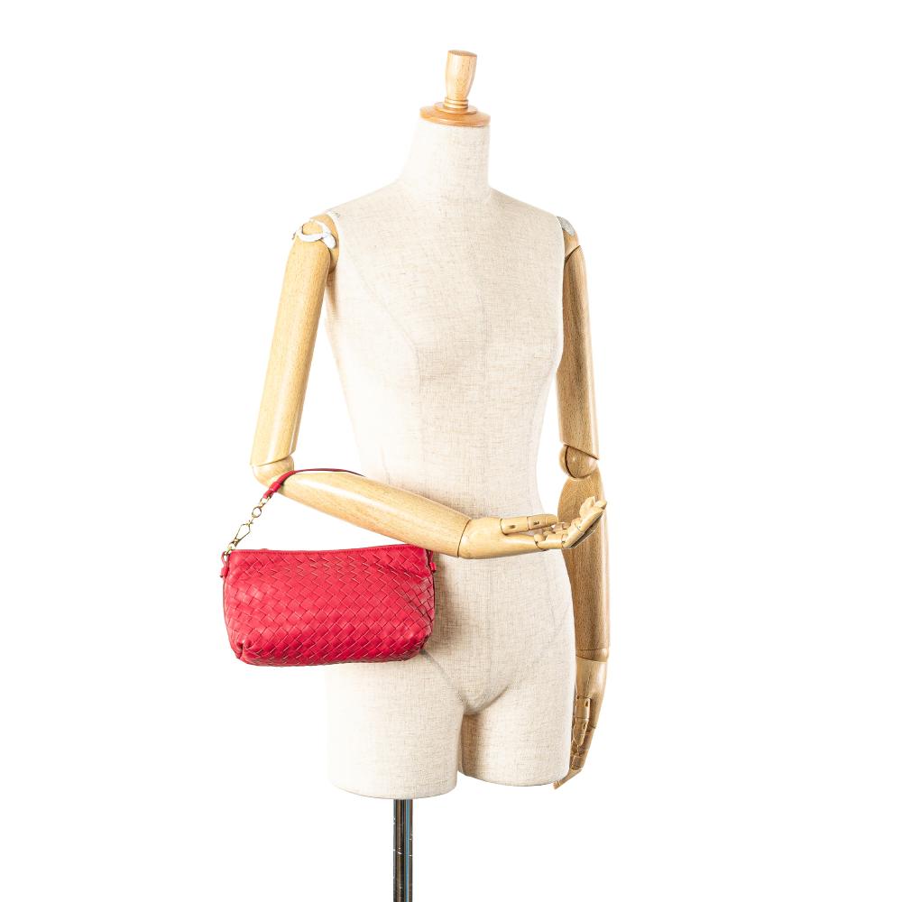 Red Leather Bottega Veneta Shoulder Bag