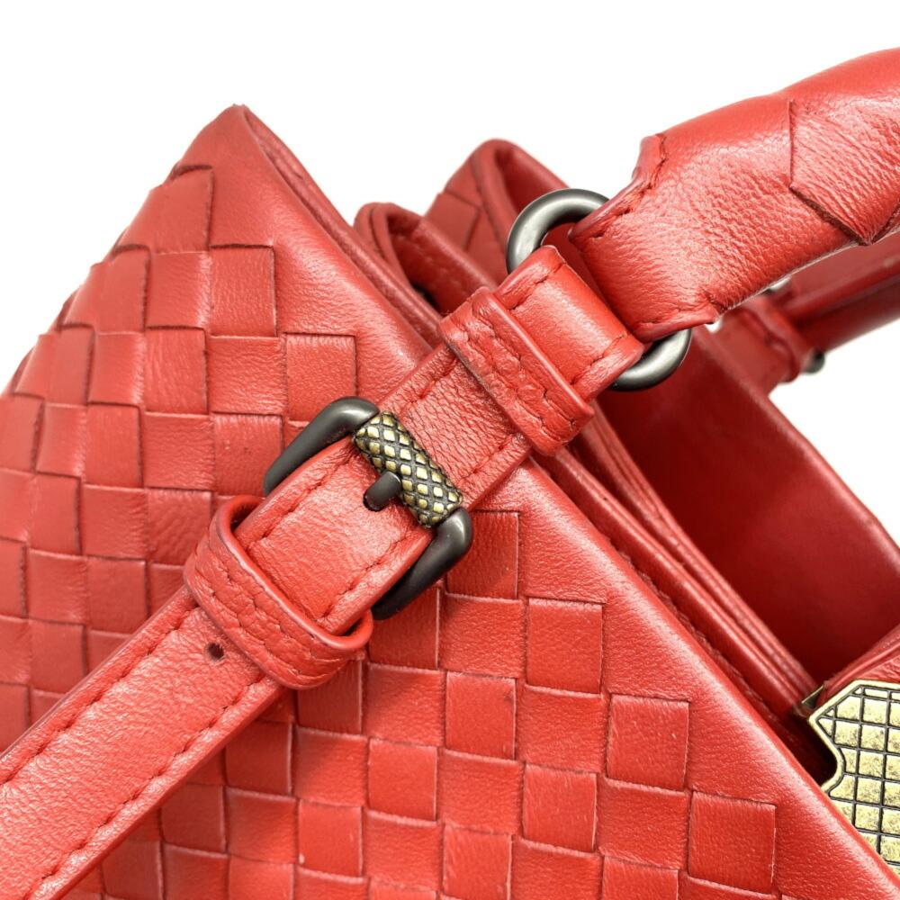 Red Leather Bottega Veneta Handbag