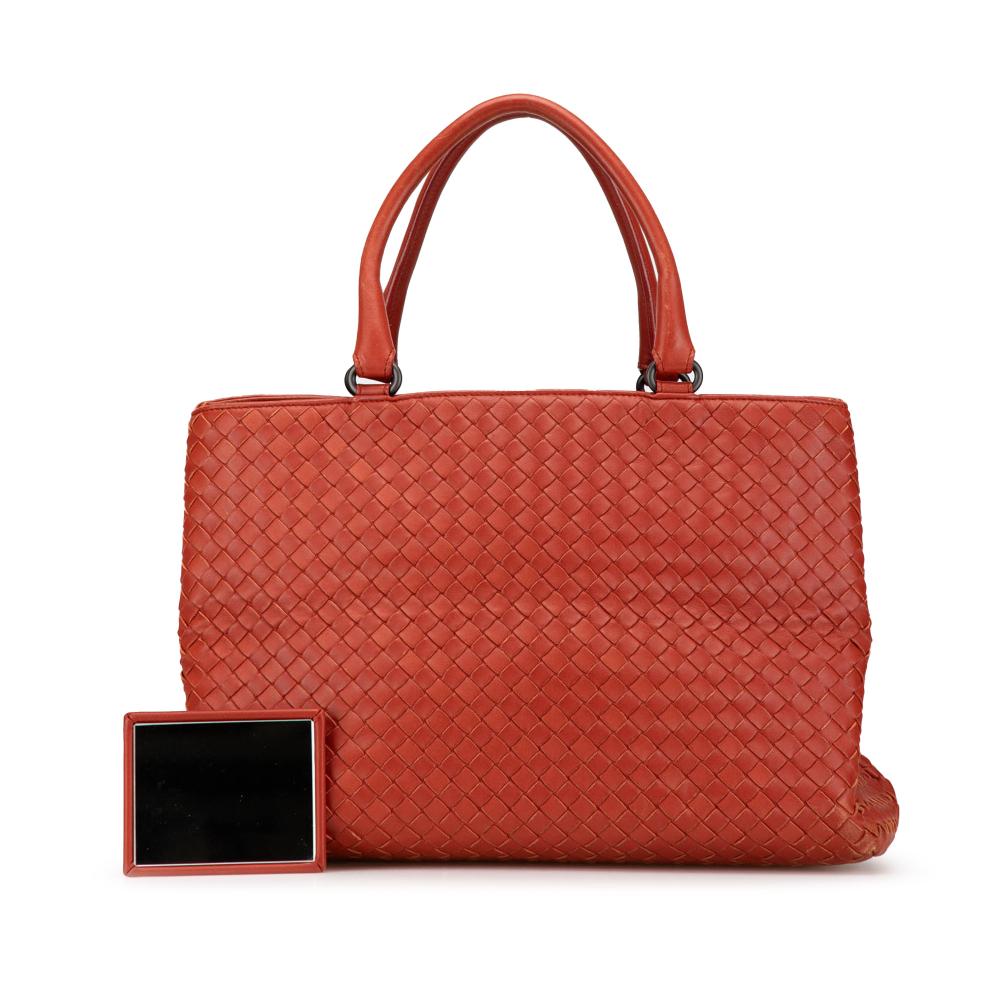 Red Leather Bottega Veneta Tote