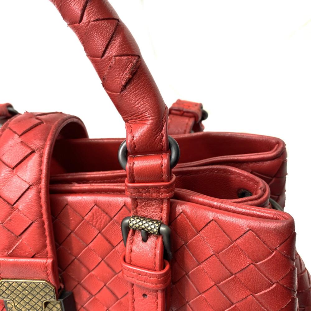 Red Leather Bottega Veneta Handbag