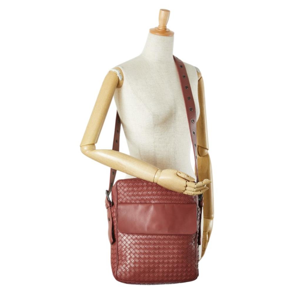 Red Leather Bottega Veneta Crossbody Bag