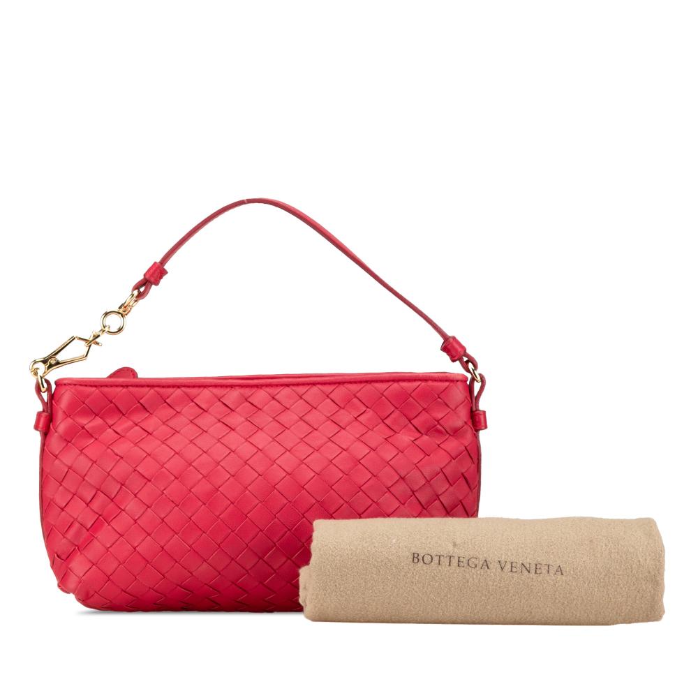 Red Leather Bottega Veneta Shoulder Bag