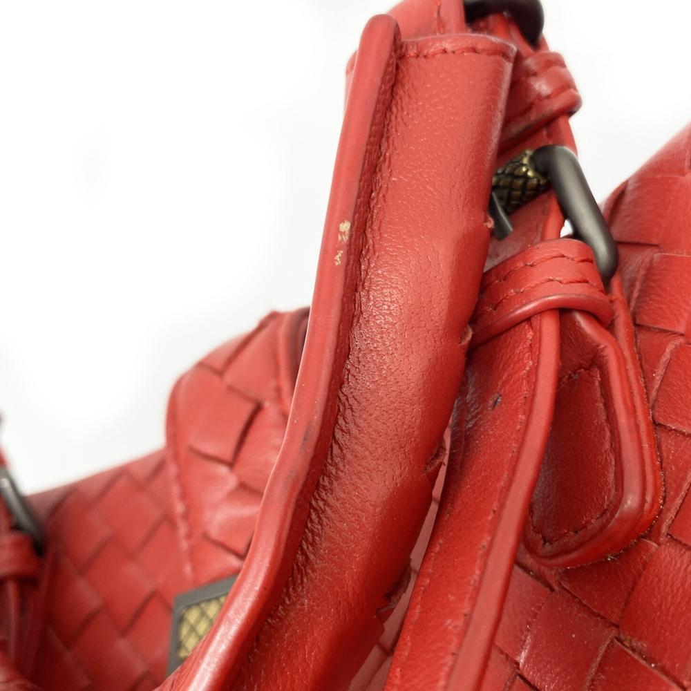 Red Leather Bottega Veneta Handbag