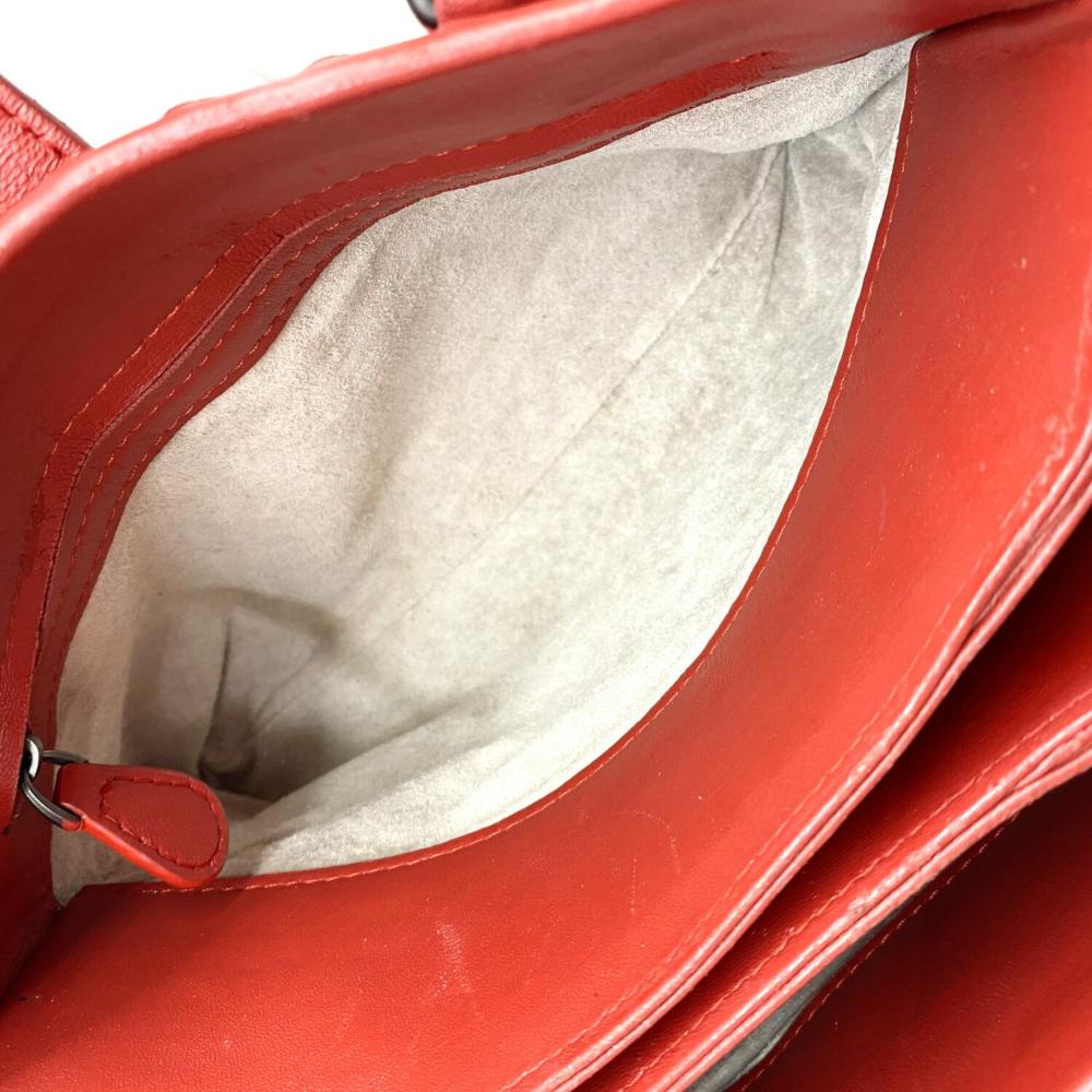 Red Leather Bottega Veneta Handbag