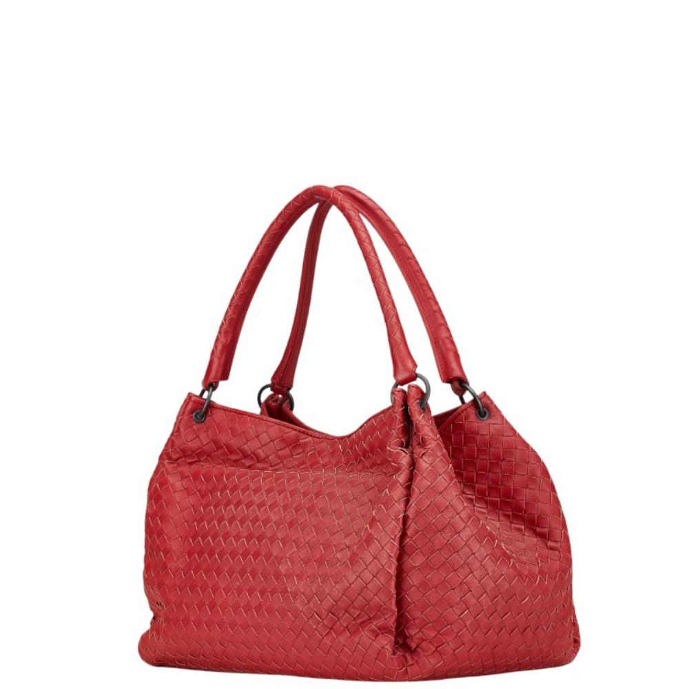 Red Leather Bottega Veneta Handbag