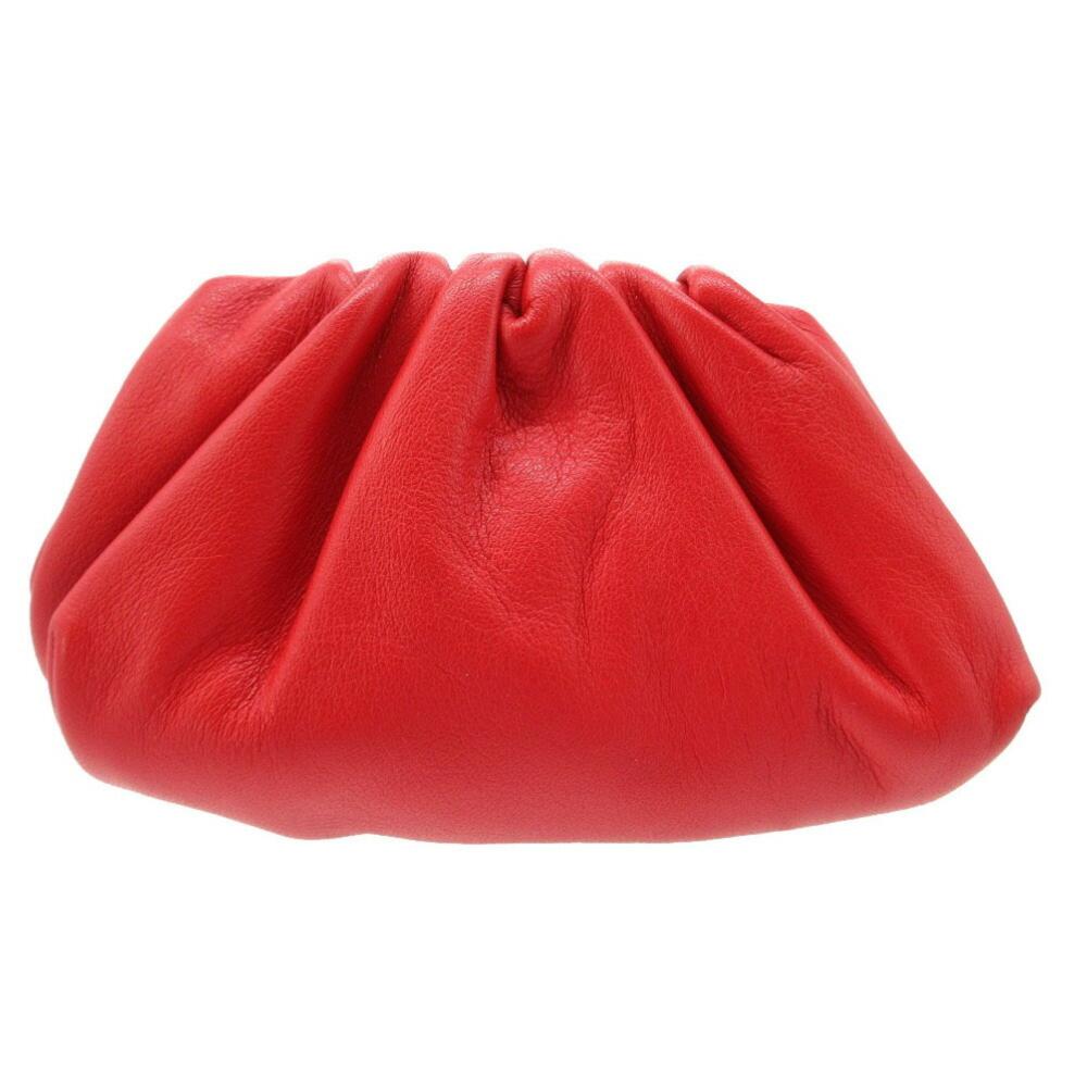 Red Leather Bottega Veneta Pouches