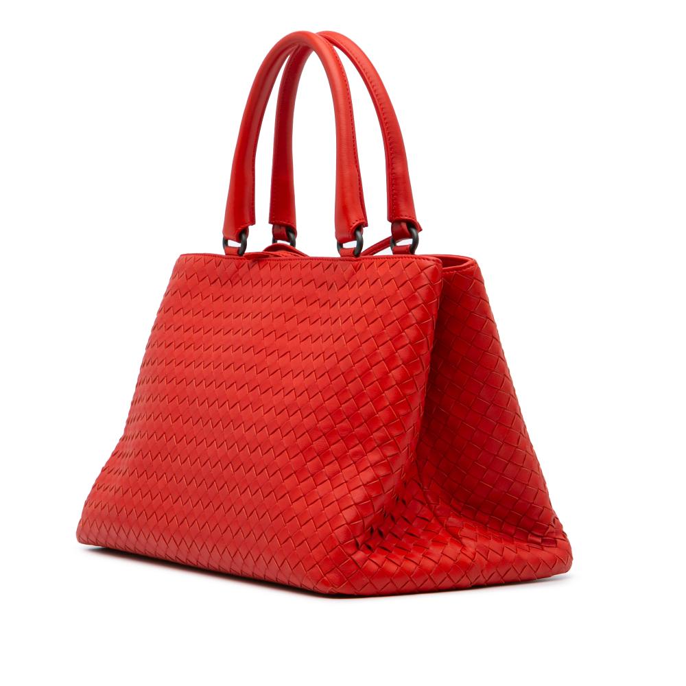 Red Leather Bottega Veneta Tote