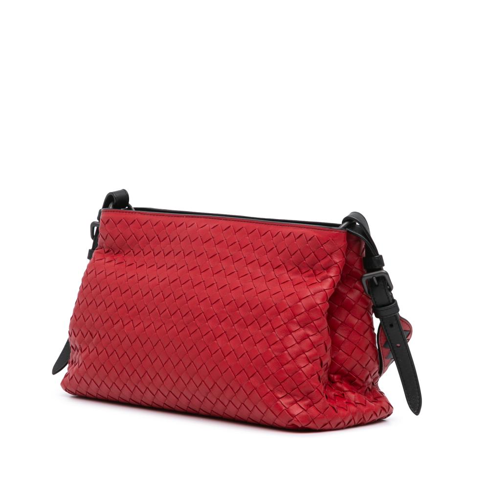 Red Leather Bottega Veneta Crossbody Bag
