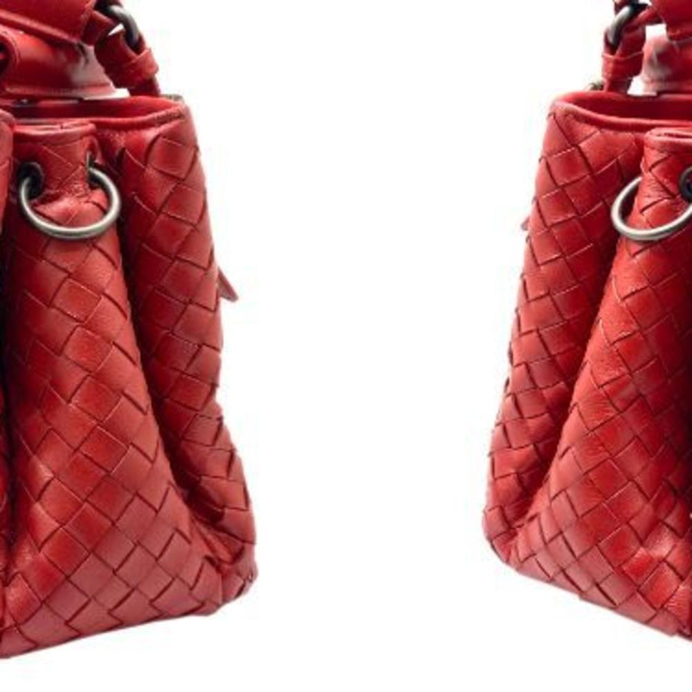 Red Leather Bottega Veneta Handbag