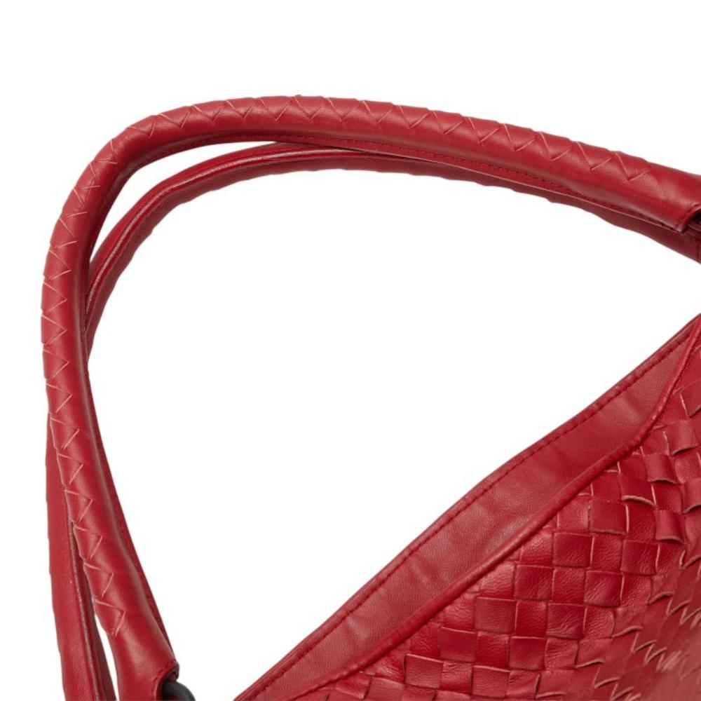 Red Leather Bottega Veneta Handbag