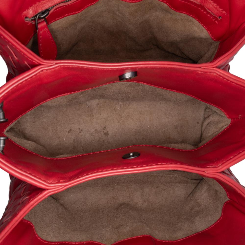 Red Leather Bottega Veneta Handbag