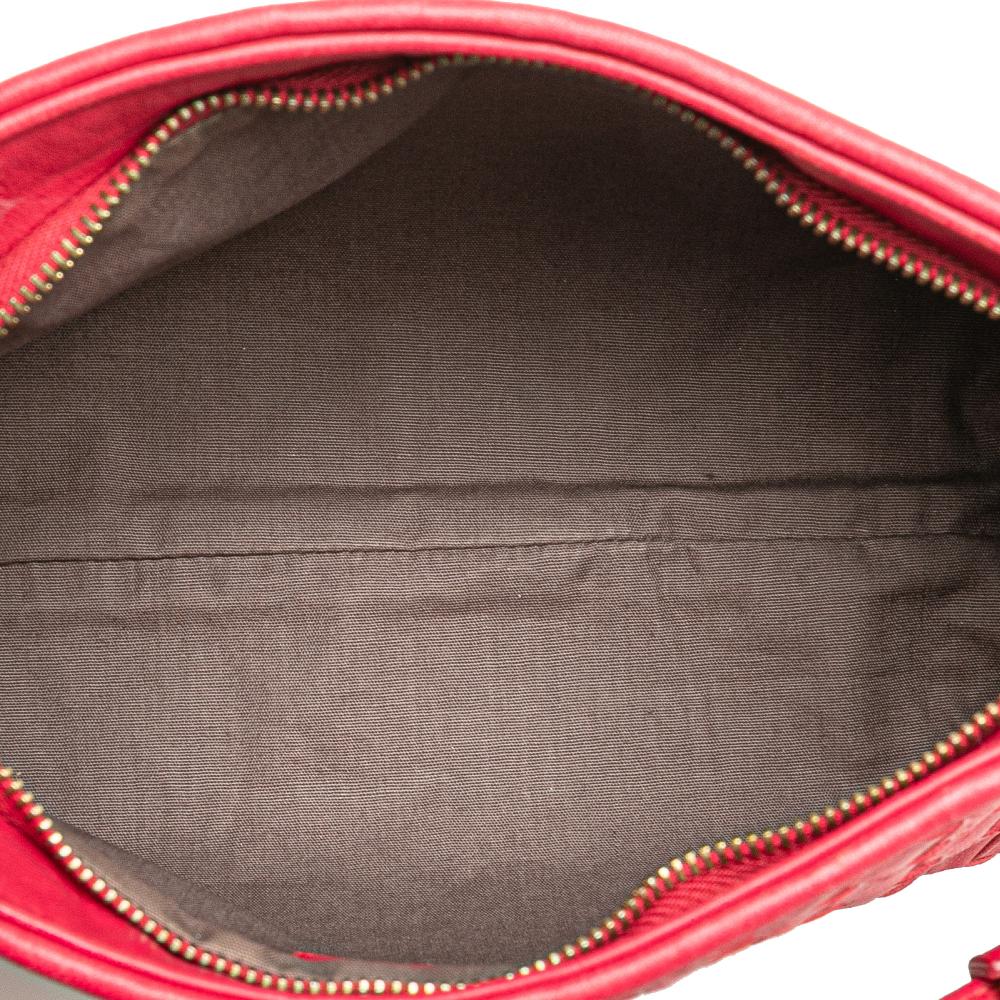 Red Leather Bottega Veneta Shoulder Bag