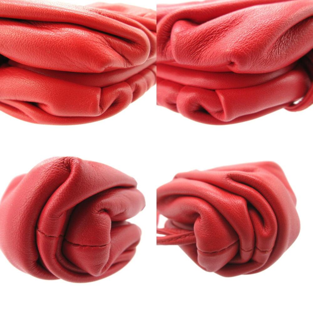 Red Leather Bottega Veneta Pouches