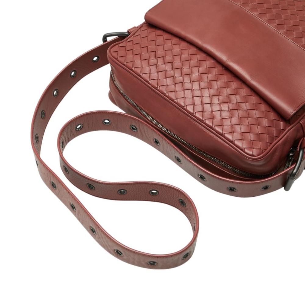 Red Leather Bottega Veneta Crossbody Bag