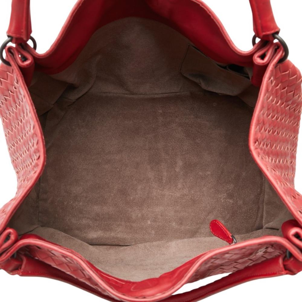 Red Leather Bottega Veneta Handbag
