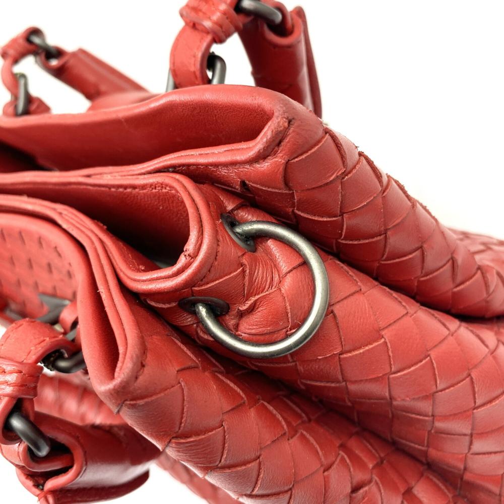 Red Leather Bottega Veneta Handbag