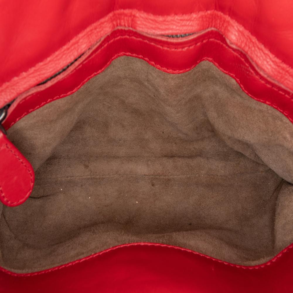 Red Leather Bottega Veneta Handbag