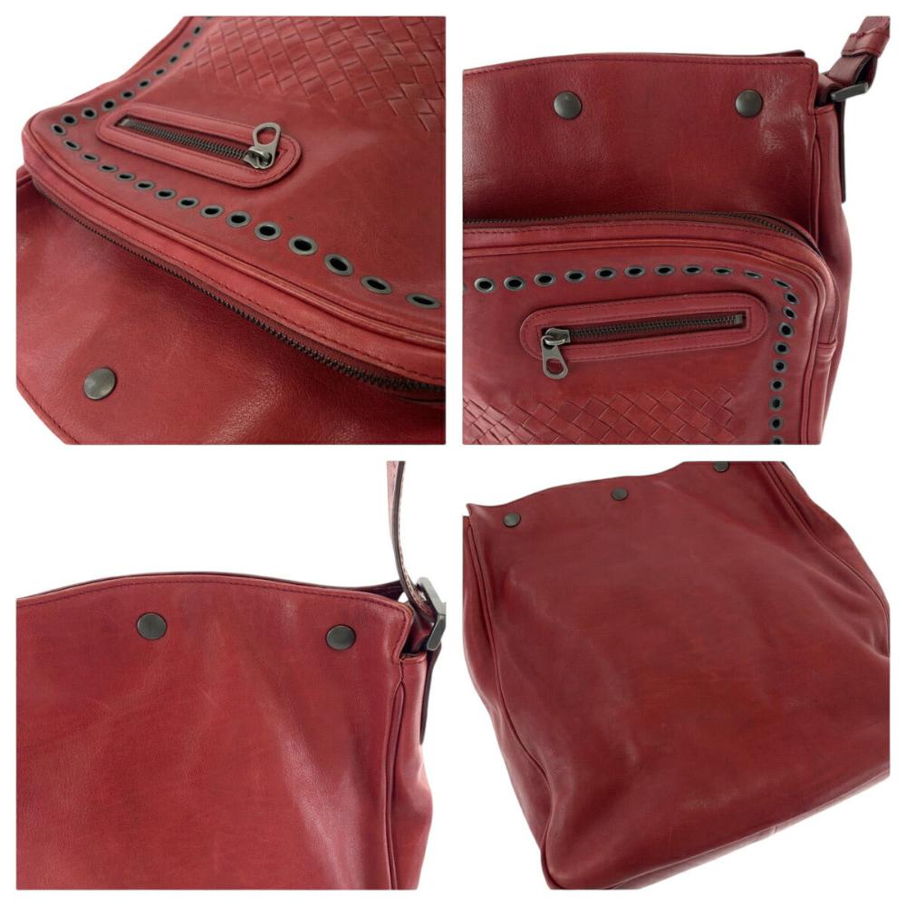 Red Leather Bottega Veneta Shoulder Bag