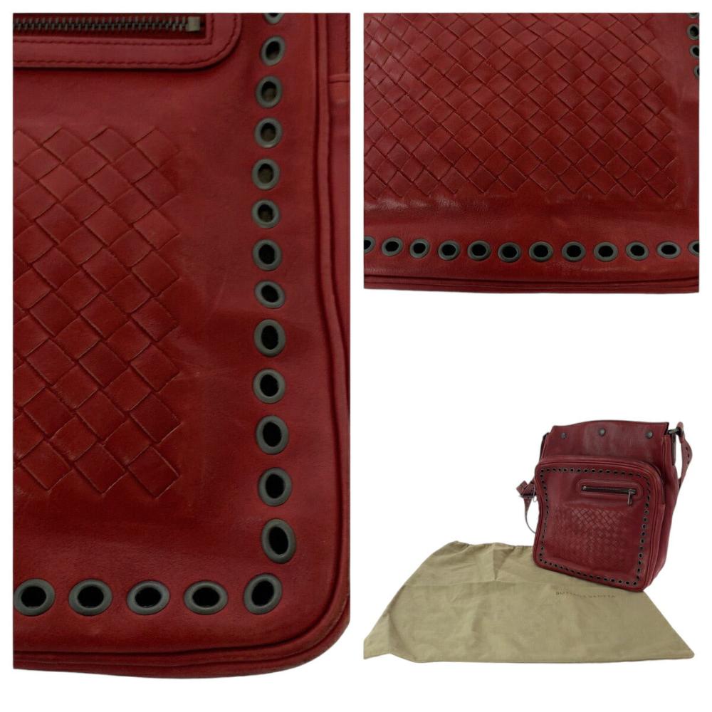 Red Leather Bottega Veneta Shoulder Bag