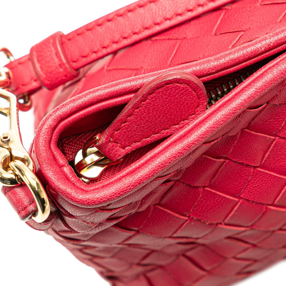 Red Leather Bottega Veneta Shoulder Bag