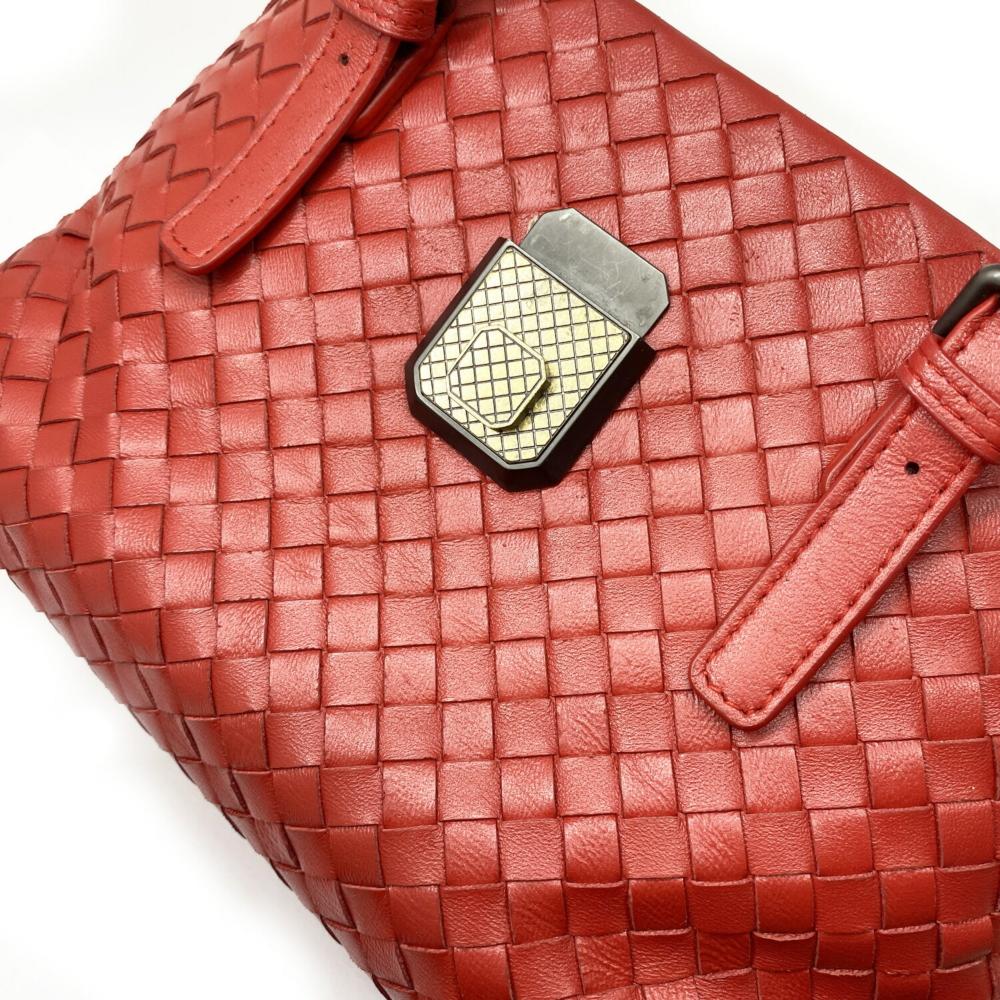 Red Leather Bottega Veneta Handbag