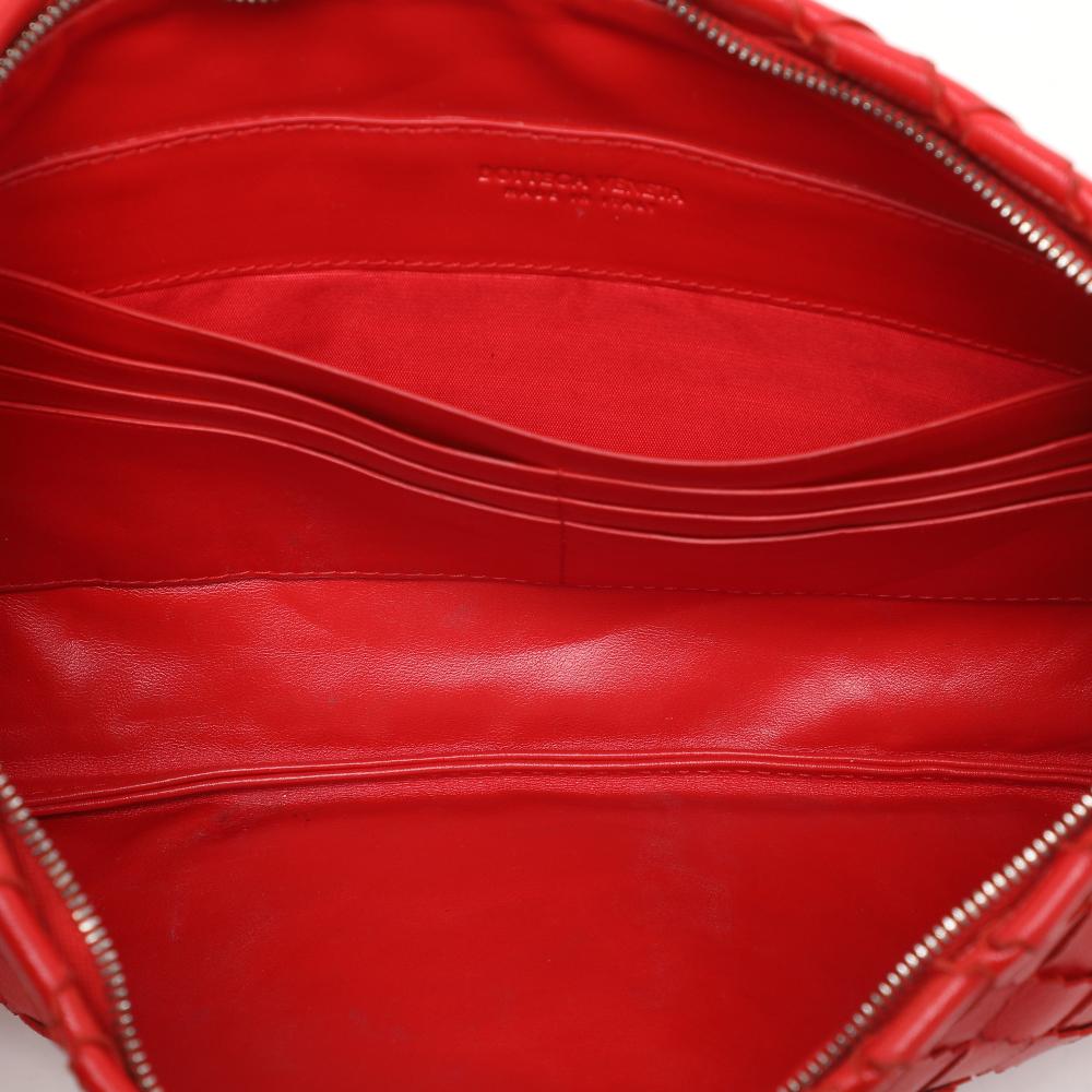 Red Leather Bottega Veneta Pouches
