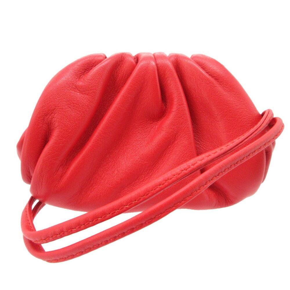 Red Leather Bottega Veneta Pouches