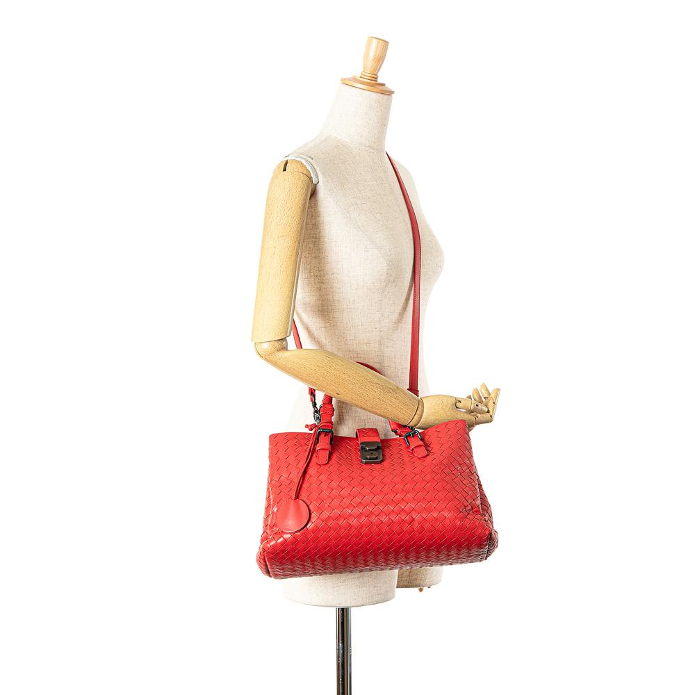 Red Leather Bottega Veneta Tote