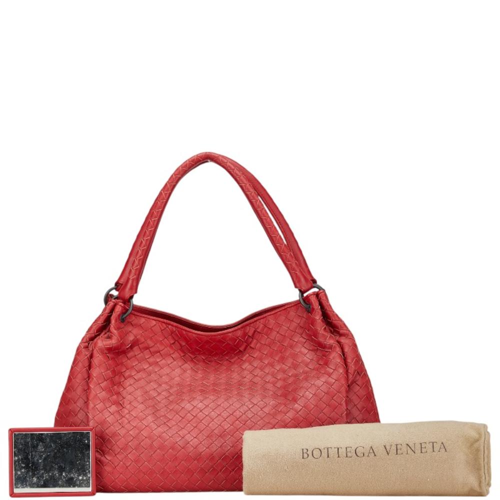 Red Leather Bottega Veneta Handbag