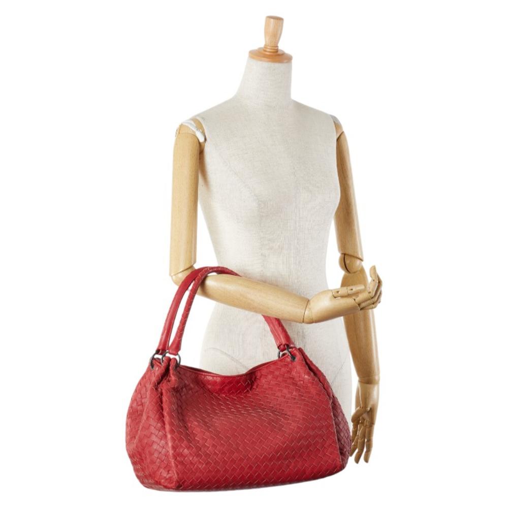 Red Leather Bottega Veneta Handbag