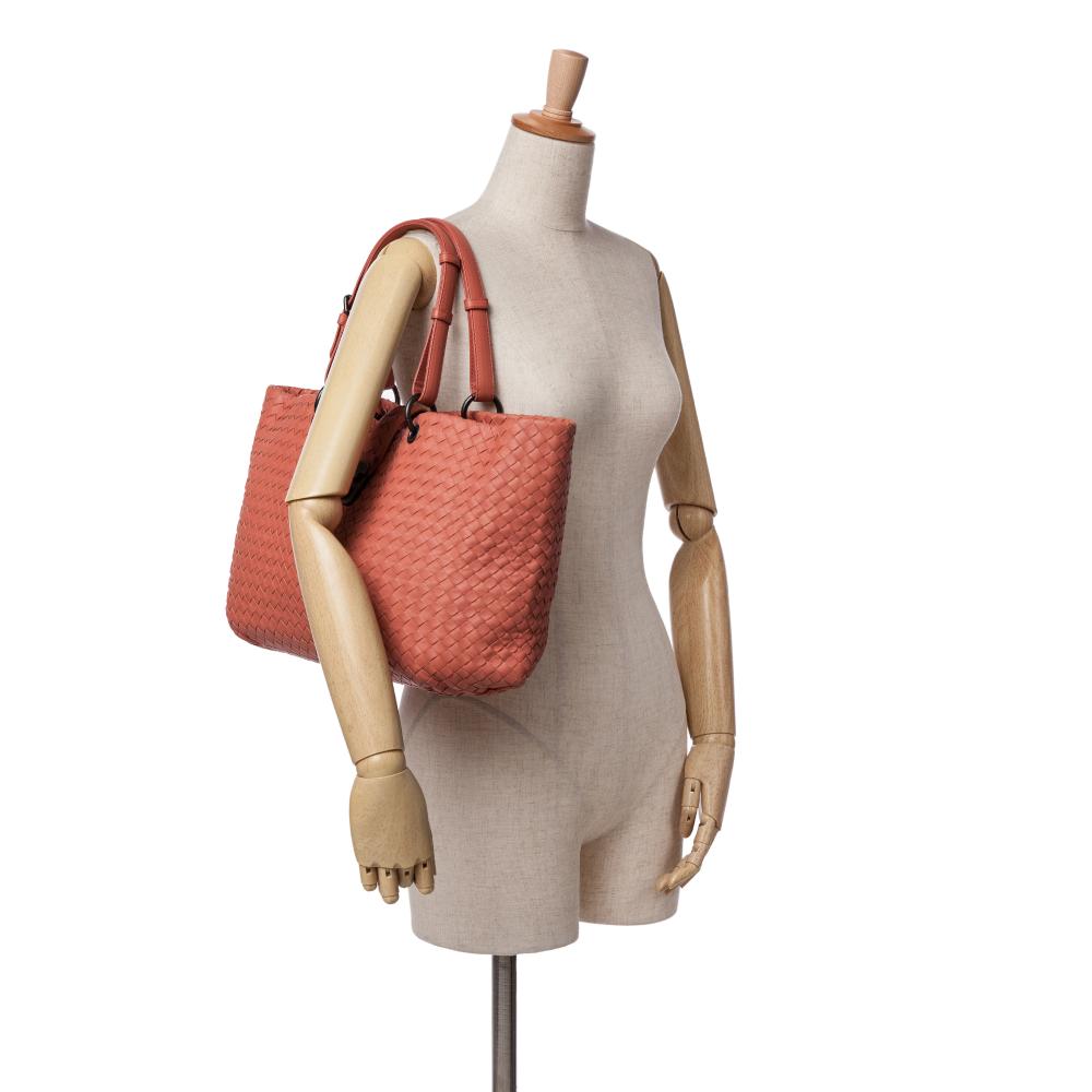 Red Leather Bottega Veneta Tote