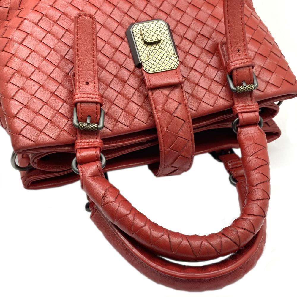 Red Leather Bottega Veneta Handbag