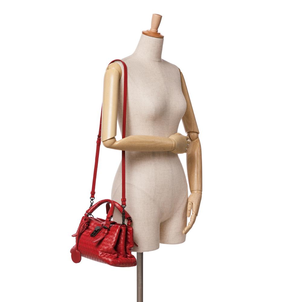 Red Leather Bottega Veneta Handbag
