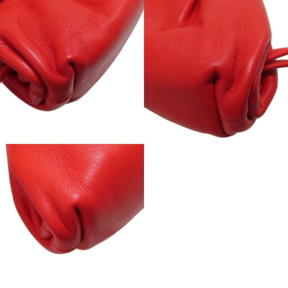Red Suede Bottega Veneta Pouch