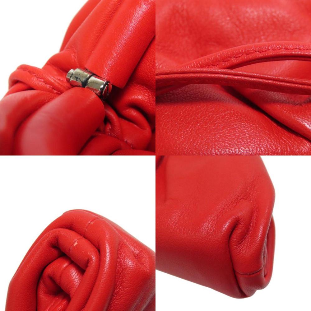 Red Suede Bottega Veneta Pouch
