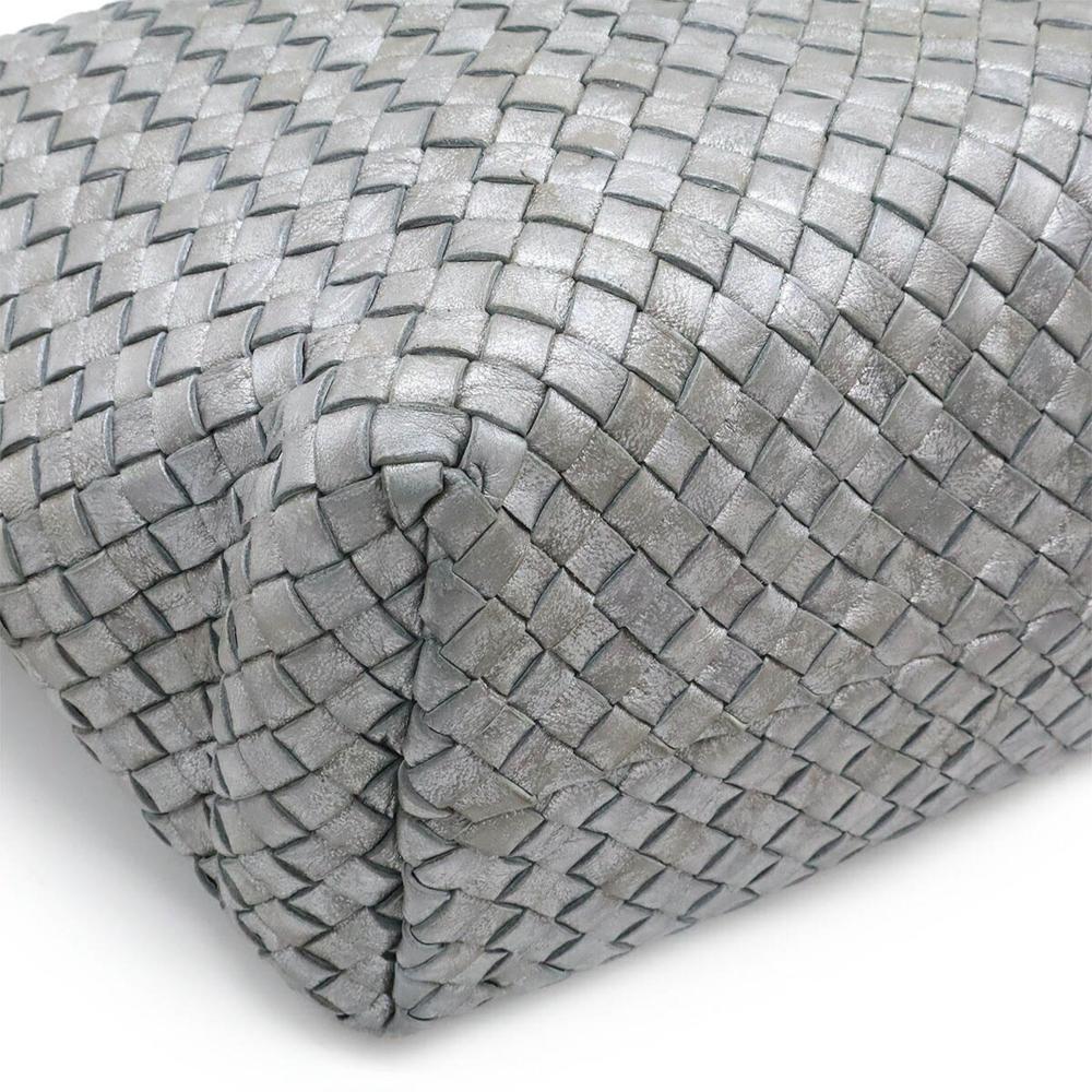 Silver Metal Bottega Veneta Tote