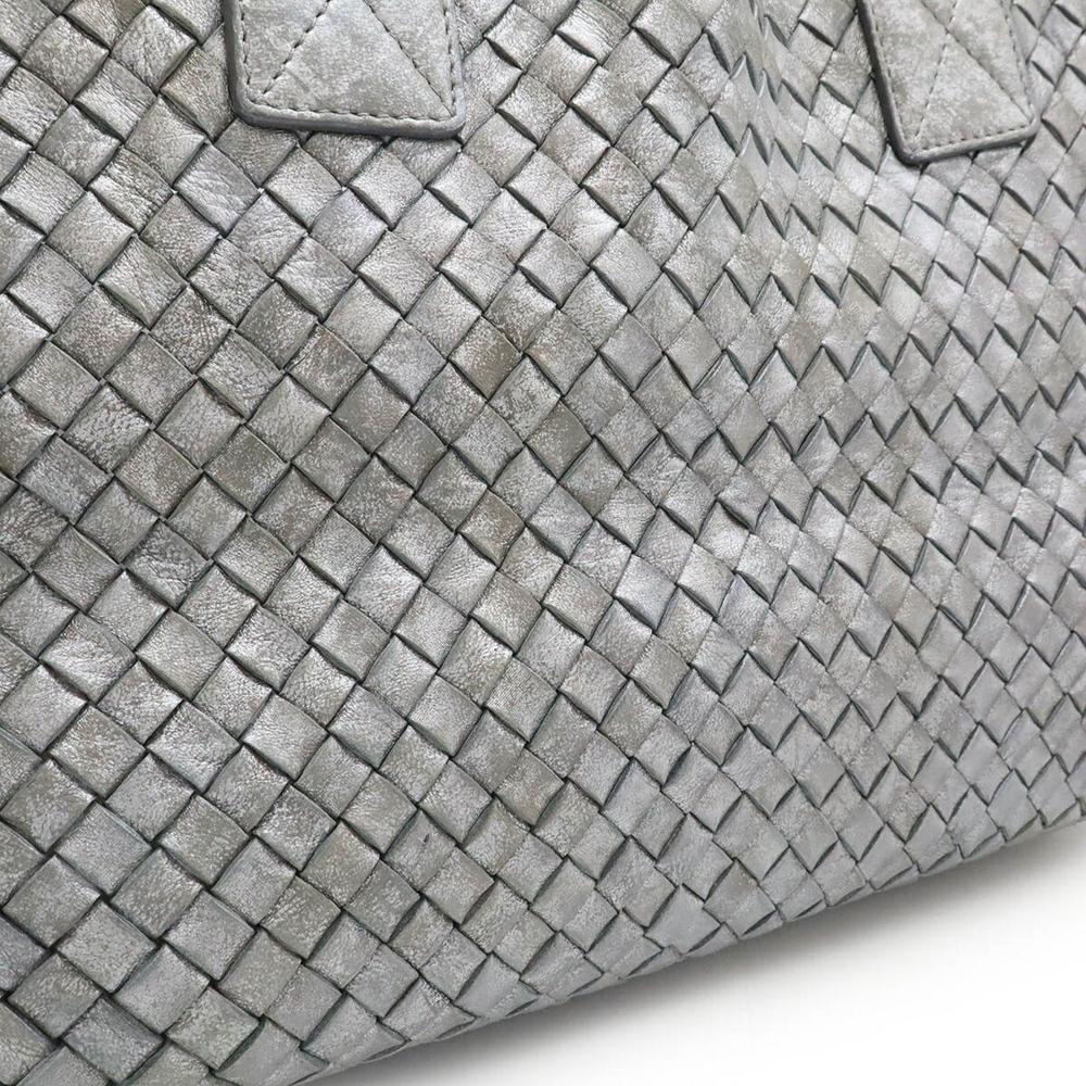 Silver Metal Bottega Veneta Tote