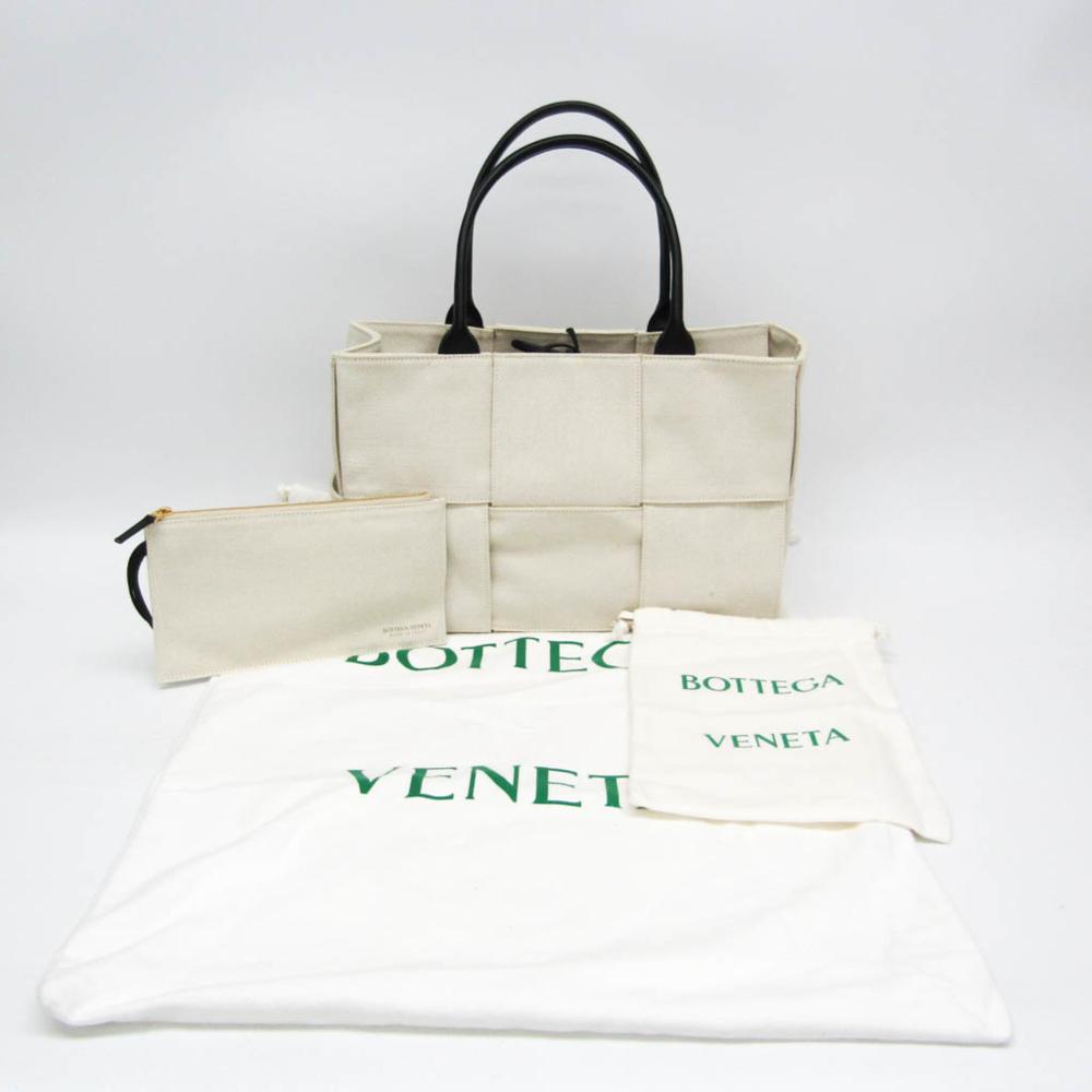 White Canvas Bottega Veneta Tote
