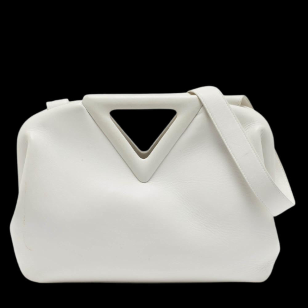 White Leather Bottega Veneta Shoulder Bag