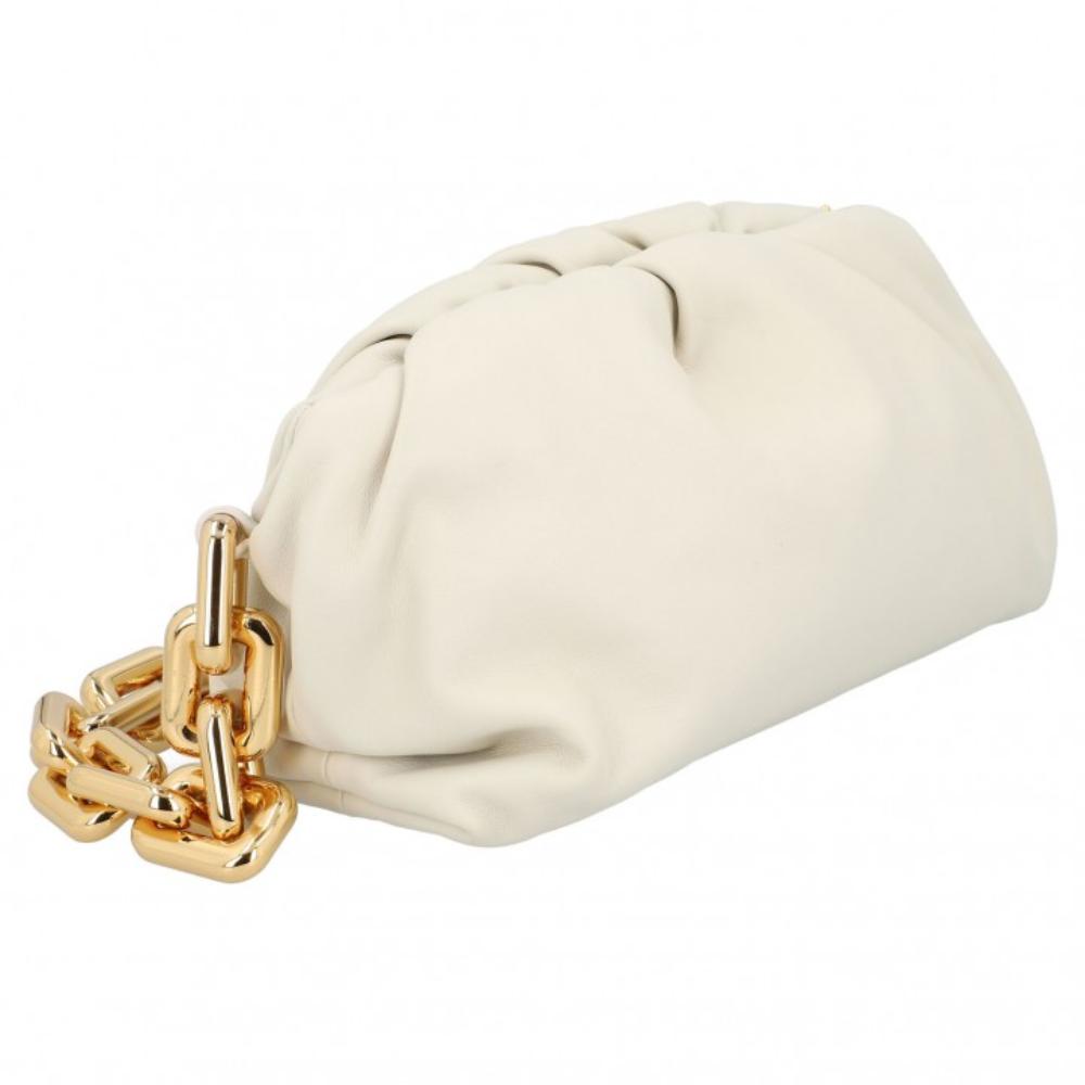 White Leather Bottega Veneta Shoulder Bag