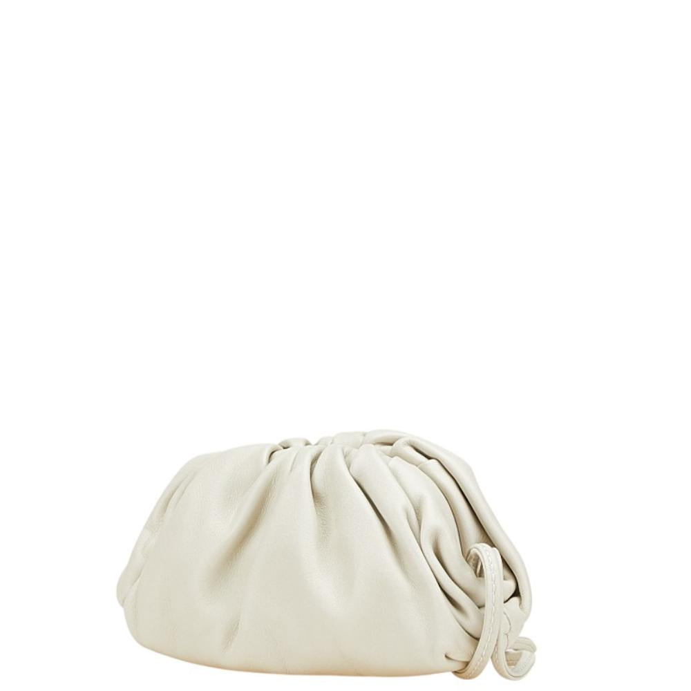 White Leather Bottega Veneta Pouches