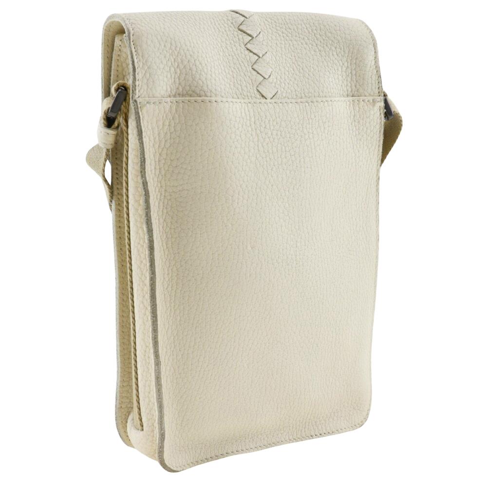 White Leather Bottega Veneta Crossbody Bag