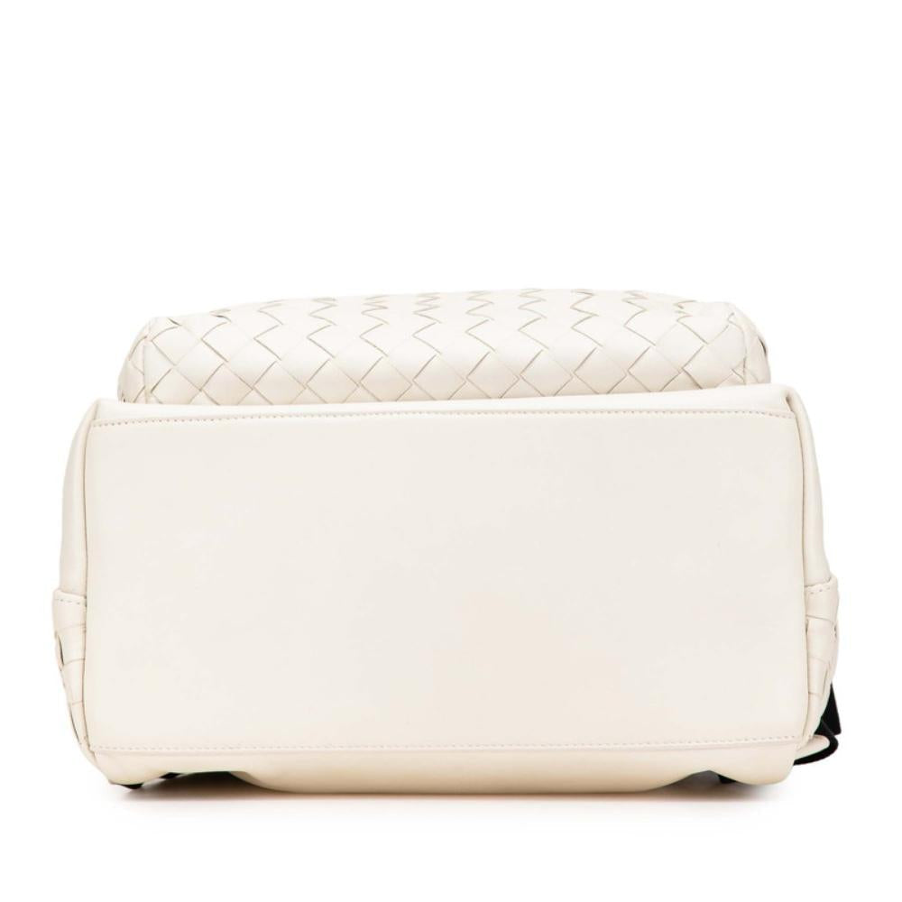 White Leather Bottega Veneta Backpack