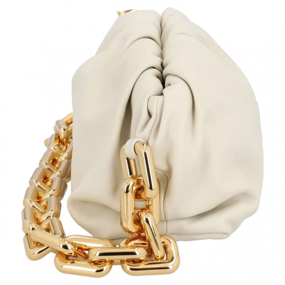 White Leather Bottega Veneta Shoulder Bag