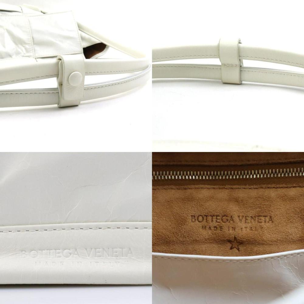 White Leather Bottega Veneta Shoulder Bag