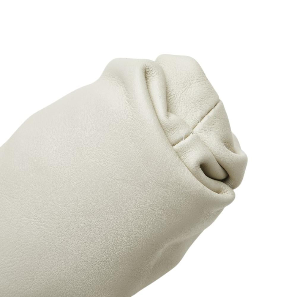 White Leather Bottega Veneta Pouches